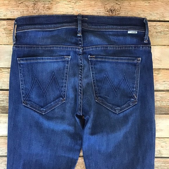 MOTHER Denim Size 26 The Cruiser Flare Jeans in Devil in a Blue Suit Wash - Picture 6 of 6